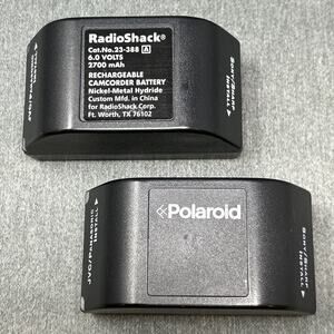 2pc Vintage Camcorder Batteries 6V 2700mAh Polaroid Radio Shack Untested As-Is